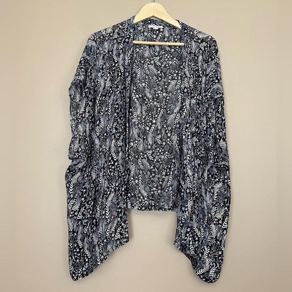 {LOFT} Floral Tropical Print Shorter Kimono - Womens XS/S